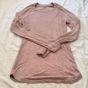 Lululemon “be fearless” Women's Pink Sweater Top